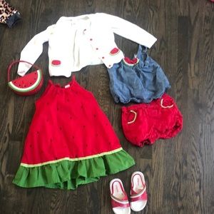 Gymboree girls summer watermelon collection- 4t